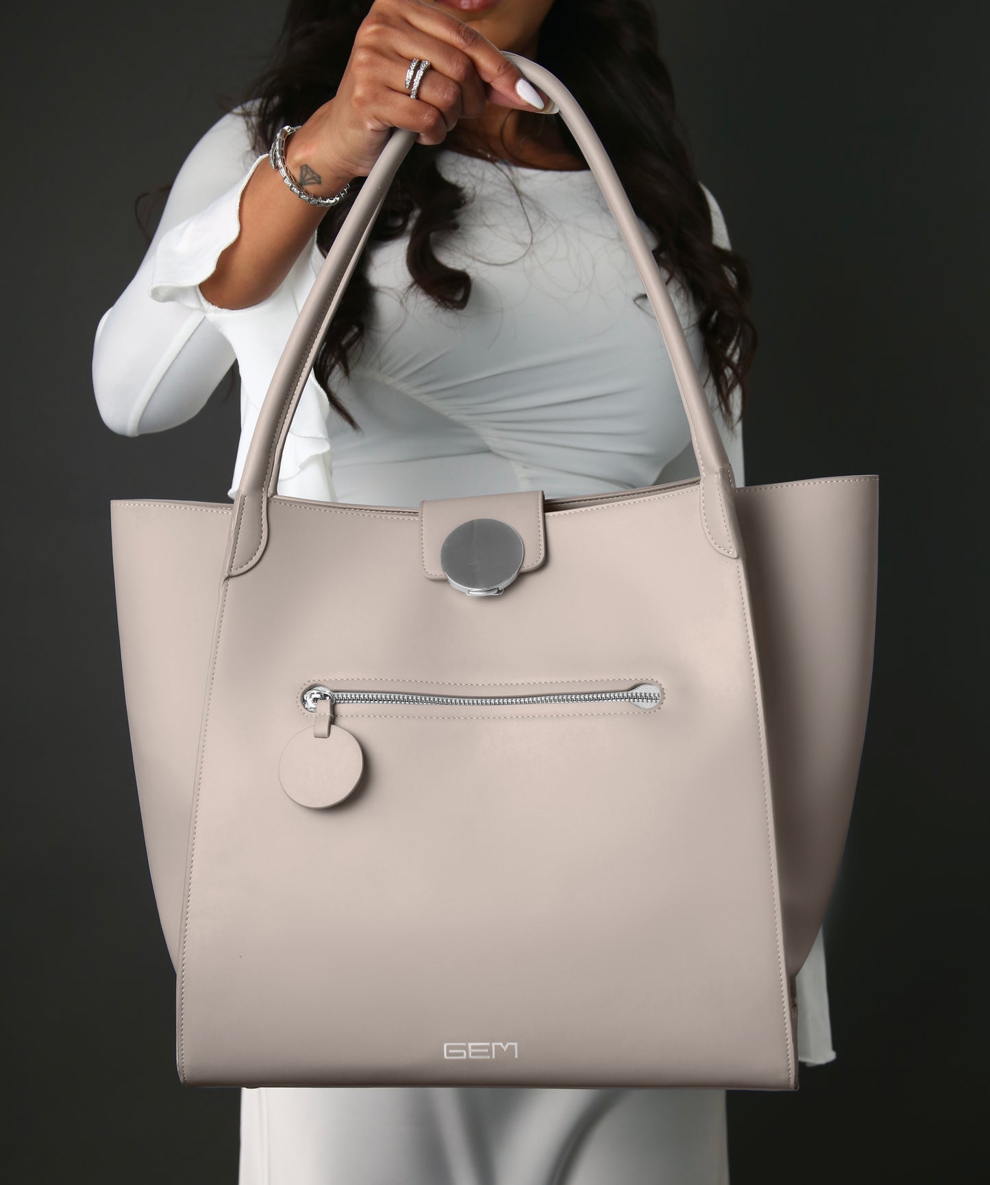 The Carry It All GEM Tote - Smoky Quartz