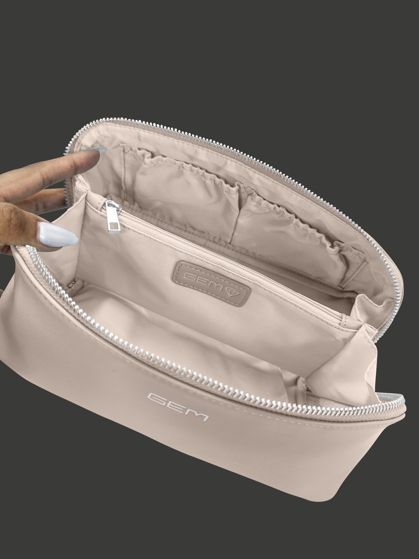 Essential GEM Toiletry Bag - Smoky Quartz