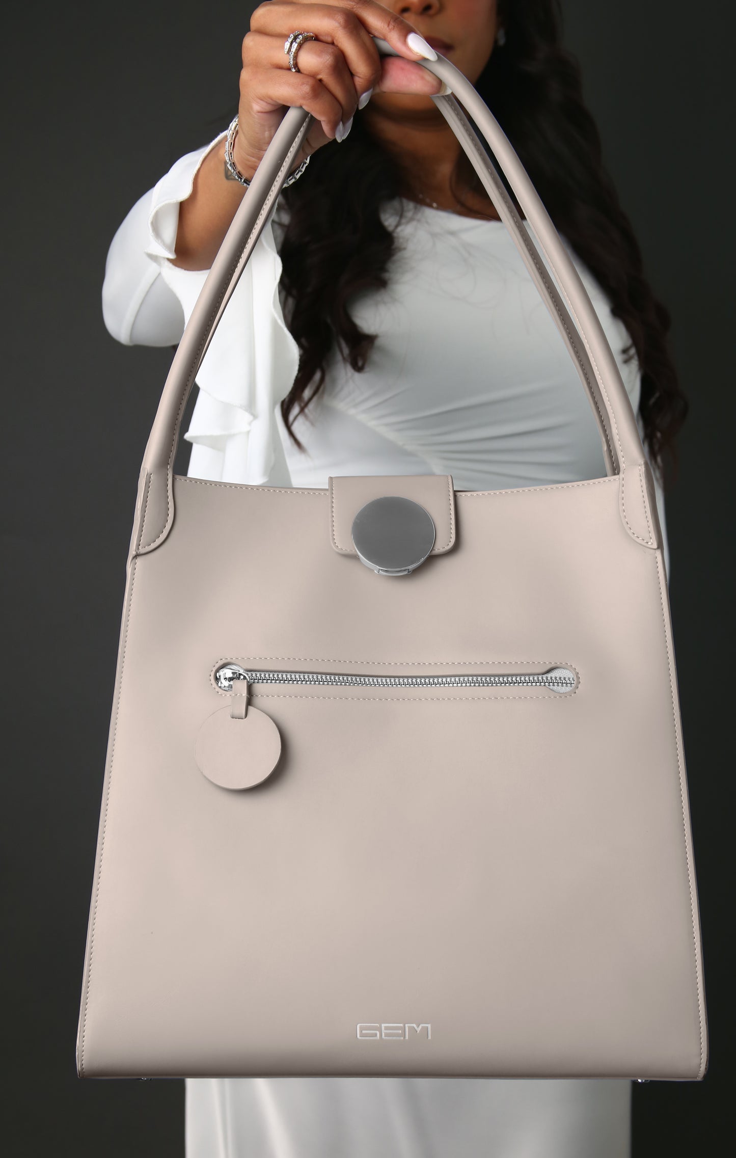 The Carry It All GEM Tote - Smoky Quartz