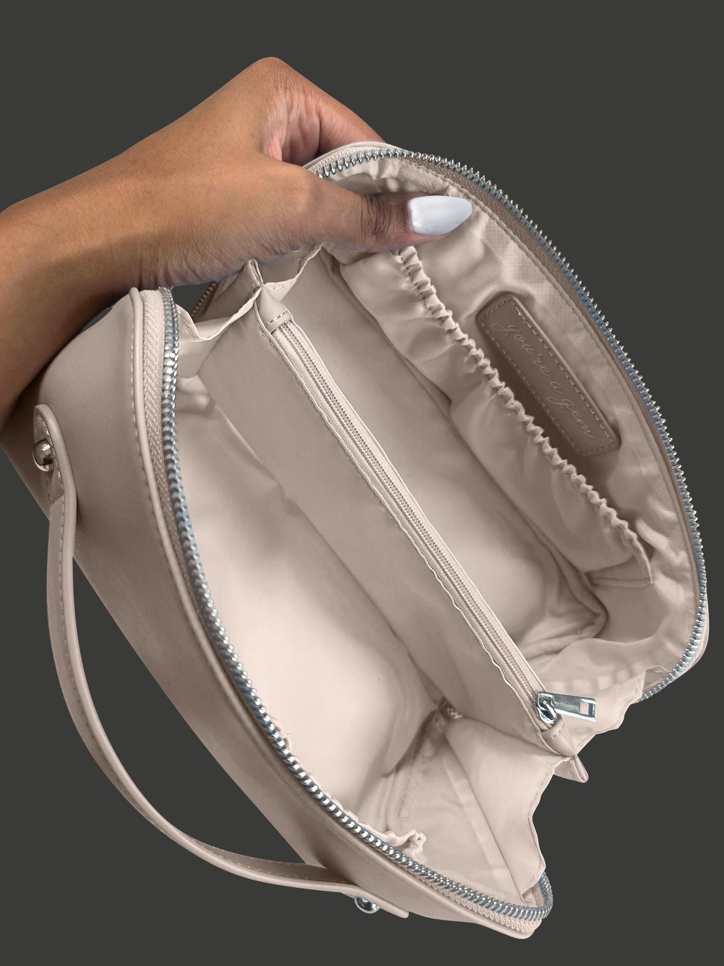 Essential GEM Toiletry Bag - Smoky Quartz